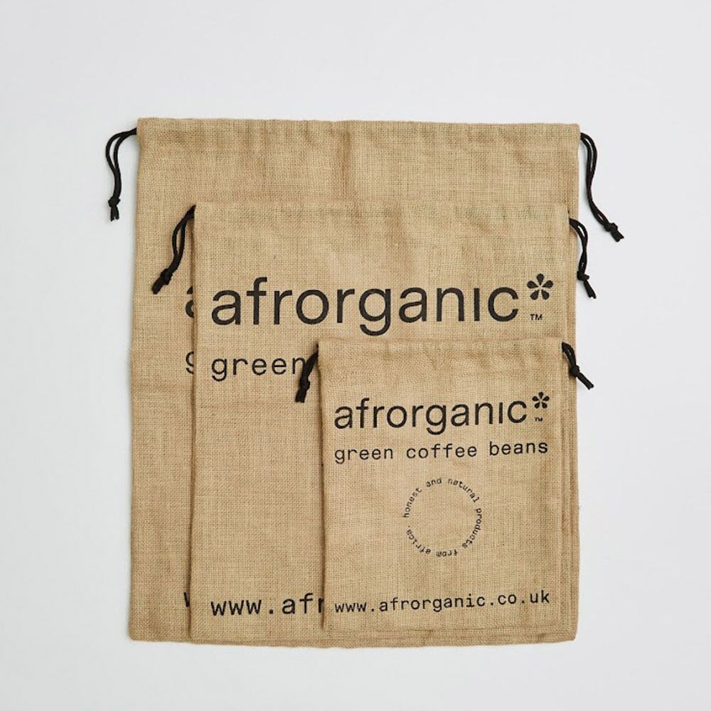 range-of-afrorganic-printed-jute-drawstring-bags-for-packaging ranges of bespoke printed jute drawstring bags for packaging direct from manufacturer