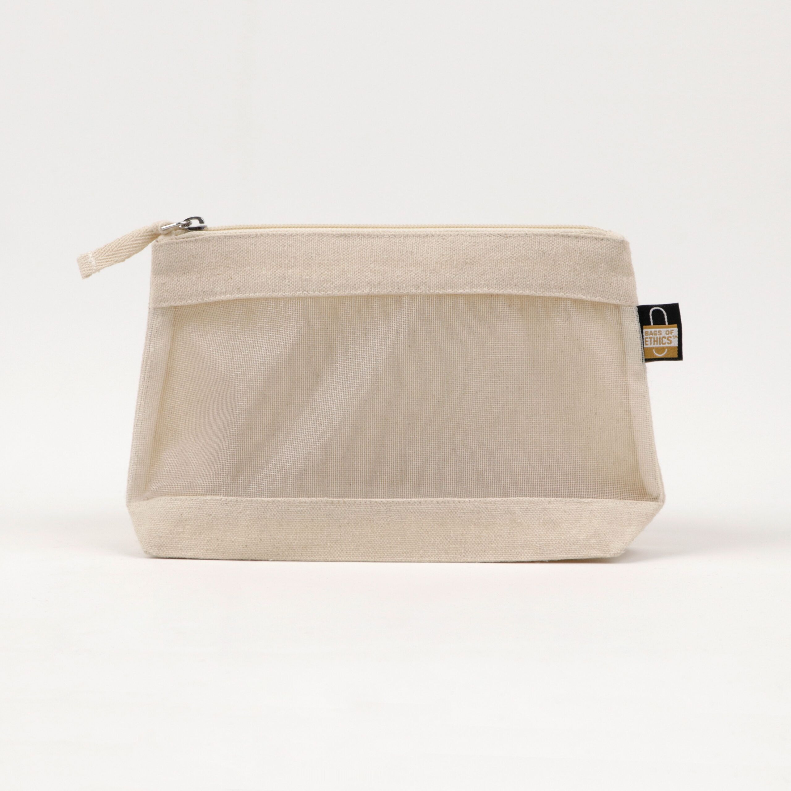 Eco-friendly Canvas Pouch Bag with Mesh Window 2 Eco-friendly Canvas Pouch